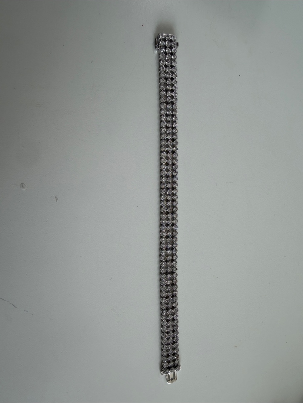 Silver Tone Rhinestone Tennis Bracelet